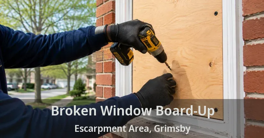 Broken Window Board-Up Escarpment Area, Grimsby - ON