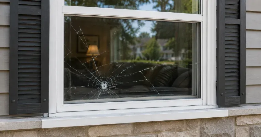 technician measuring window opening for emergency glass replacement West Grimsby, Grimsby