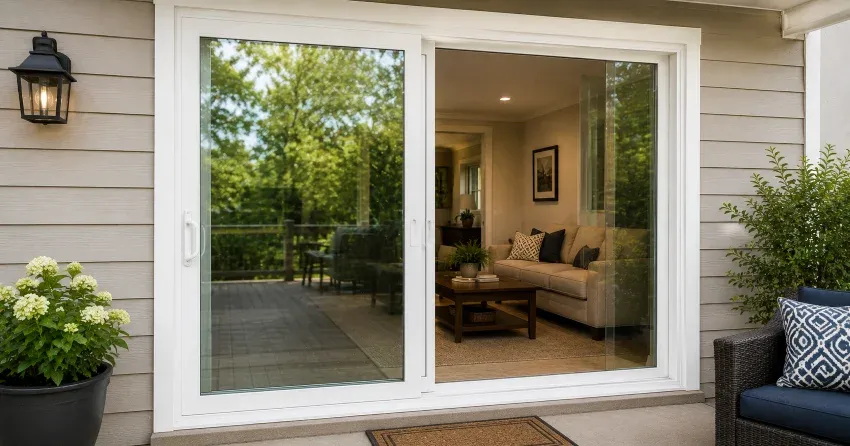 new patio door replacement installed in Nelles Estates, Grimsby home