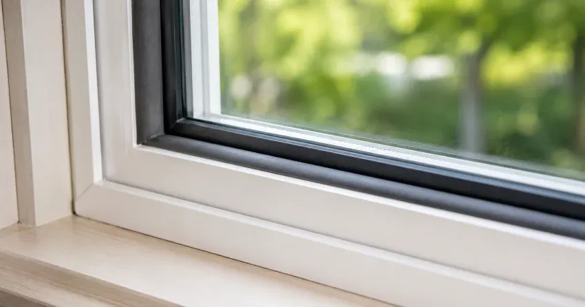 technician inspecting window weatherstripping for drafty window repair Rural Grimsby, Grimsby