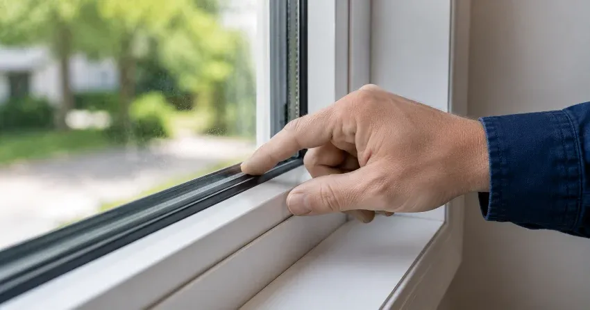 technician inspecting window glass seal in Rural Grimsby, Grimsby