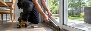 Patio Door Rail Repair Hospital Corridor, Grimsby
