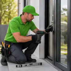 Modern replacement windows on a local home